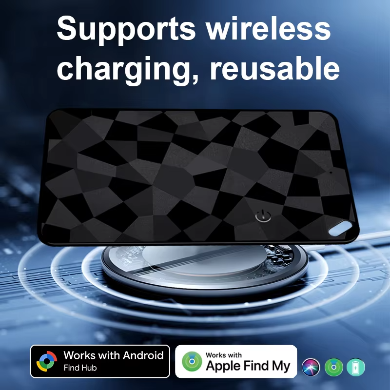 雙系統智能追蹤卡 支援 Apple Find My / Google 尋找我的裝置 定位卡片 無線充電 防丟器 錢包追蹤器