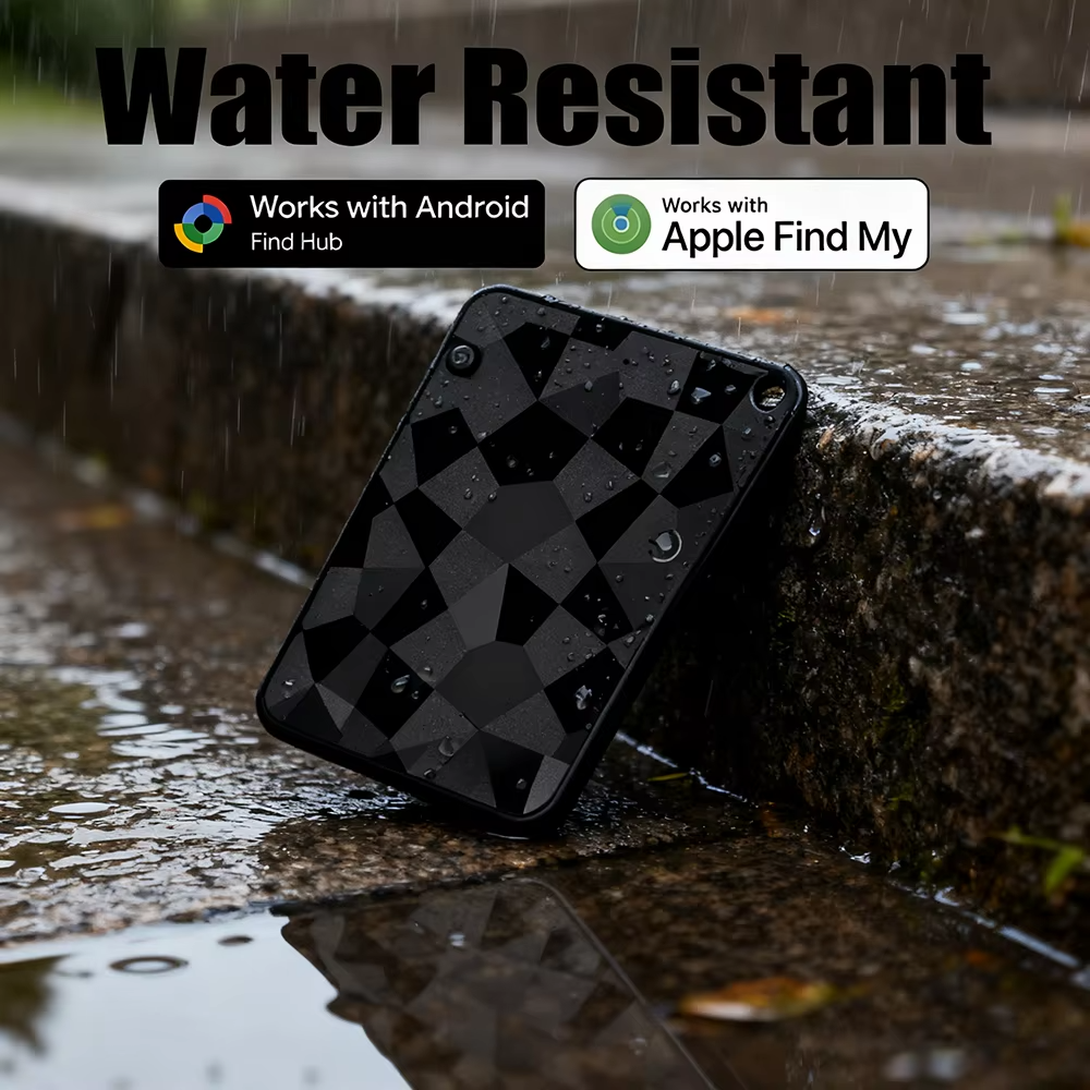 雙系統智能追蹤卡 支援 Apple Find My / Google 尋找我的裝置 定位卡片 無線充電 防丟器 錢包追蹤器