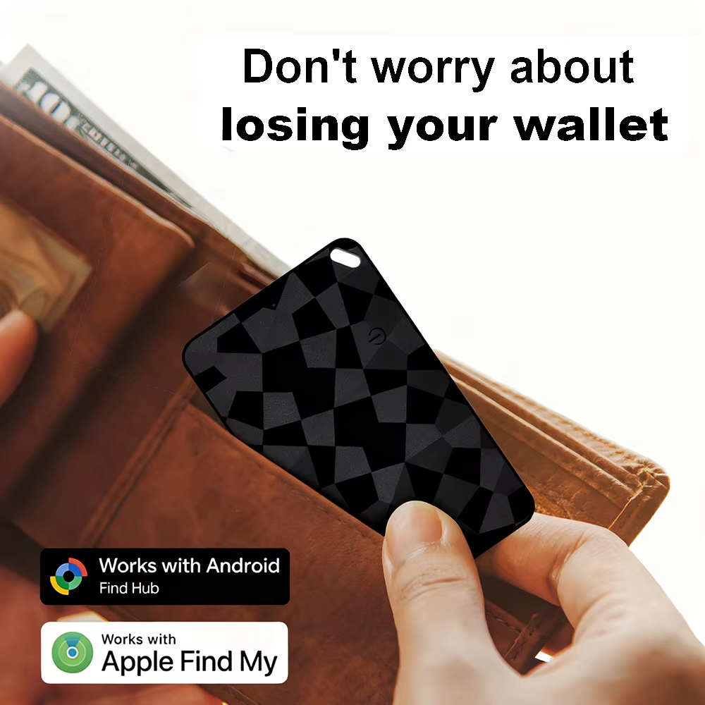 雙系統智能追蹤卡 支援 Apple Find My / Google 尋找我的裝置 定位卡片 無線充電 防丟器 錢包追蹤器